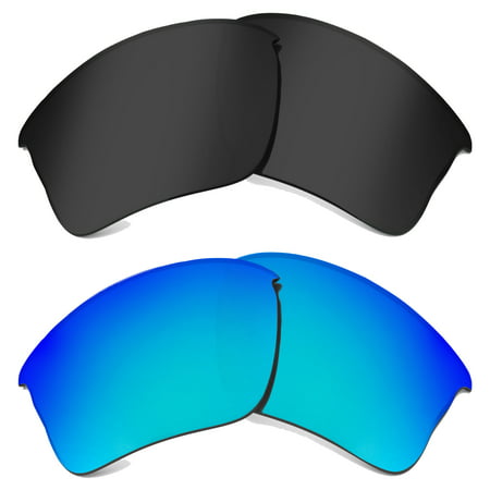FLAK JACKET XLJ Replacement Lenses Polarized Black & Blue by SEEK fit OAKLEY