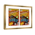thumbnail image 2 of Gold Comic Book Frame with White Mat - 2 Openings to Display 2 7.75"x10.5" Golden Age Comic, 2 of 7