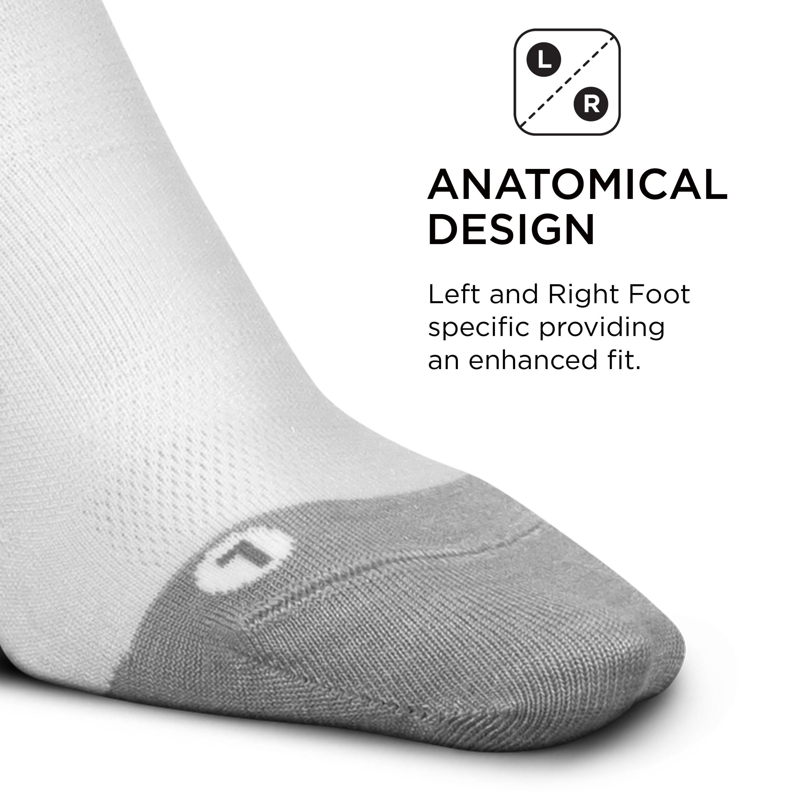 Feetures Merino 10 Ultra Light Cushion No Show Tab Ankle Socks - Wool Socks for Women & Men - Old White, XL (1 Pair)