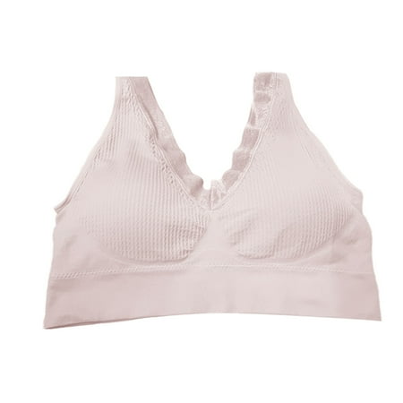 

Women Bra Front Side Buckle Lace Wirefree Movement Seamless Gathering Adjustment Yoga Sleep Large Bra Everyday Comfort Bralettes Underwear Lingerie