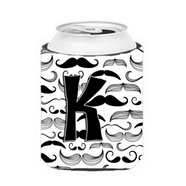 Carolines Treasures CJ2009-KCC Letter K Moustache Initial Can & Bottle Hugger