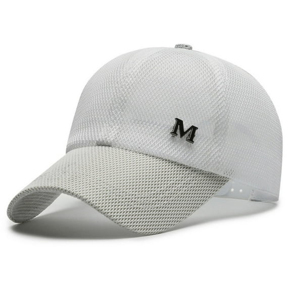 HNMKIU Classics Retro Trucker Cap Adjustable Snapback Unisex Breathable Mesh Baseball Hat for Men and Women White,A