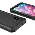thumbnail image 4 of Compatible For Cloud Mobile Stratus C8 Slim Tough Hybrid Cell Phone Cover Case + Tempered Glass - Black, 4 of 6
