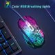 thumbnail image 2 of Ratón para juegos con cable, ratón óptico USB ergonómico con retroiluminación Chroma Rgb, 1200 a 3600 ppp, 2 of 5