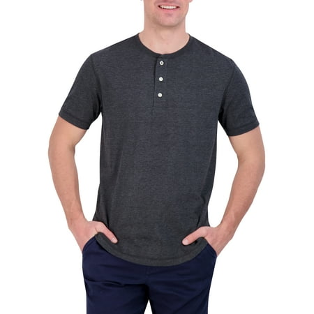Chaps Men's Short Sleeve Coastland Wash Henley T-shirt-Size XS-2X