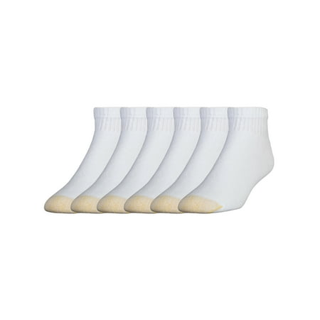 Gold Toe Men's Full Cushion Cotton Quarter Socks, 6 Pairs