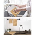 thumbnail image 5 of Spring Botanical Kitchen Dish Towels for Drying Dishes Set of 2, Watercolor Floral Flowers Botanical Yellow Waffle Weave Microfiber Hand Tea Bathroom Towels Quick Dry & Absorbent Towel 12x12, 5 of 7