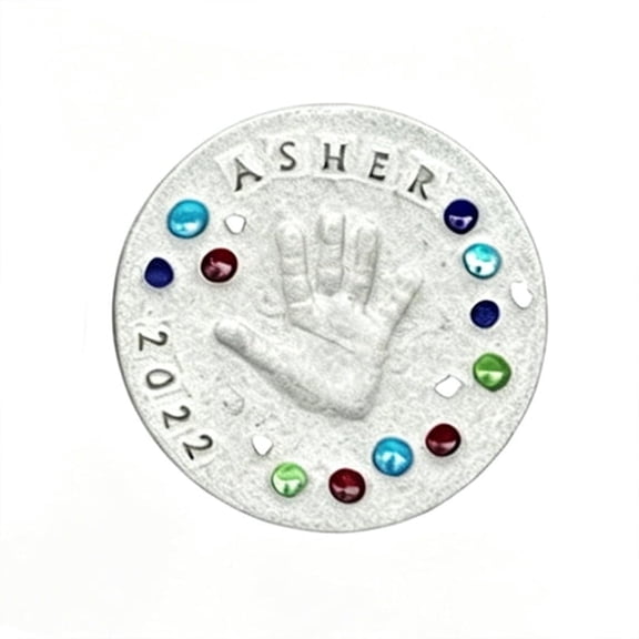 CCOCC Diy Handprint Stepping Stone Kit,10" Diy Craft Kit,Handprint Keepsake Kit,Custom Family Memory with Colored Stones & 26 Letter Stamps,Indoor Outdoor Garden Decor,Mother’S Day Gift