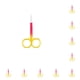 thumbnail image 3 of sweethay Alicates para cutículas de uñas, tijeras de acero inoxidable, recortador de cejas galvanoplastia, herramienta de recorte, pinzas para el pelo Rocíe Oro Rojo 10piezas sweethay CBP288392, 3 of 4