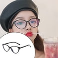 thumbnail image 3 of Blue Light Blocking Glasses Unisex Clear View Kitty Eye Shape Frame Strong Hinge Smooth Transparent with Rim Eye Protection Clear Bluelight Glasses Spectacles, 3 of 8