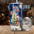 thumbnail image 3 of Merry Christmas and Happy New Year Santa Cocker Spaniel Holiday Xmas Winter 20oz Stainless Steel Tumbler Insulated Cup with Lid Cockers Dog Lover Gifts - 00024, 3 of 5