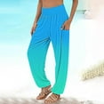thumbnail image 2 of cfhntfmh Plus Size Pants for Women Trendy High Waisted Printed Cinch Bottoms Soft Stretch Jogger Yoga Pants with Pockets, 2 of 5