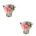 thumbnail image 3 of Wosthever 2 piezas de flores artificiales en jarrón, flores falsas de hortensias de seda elegantes y duraderas Type2 NO2, 3 of 6