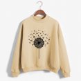 thumbnail image 2 of CEHVOM Mode Décontractée pour Femmes Imprimé Col Rond Manches Longues Amples Hauts Courts Blouse Chandails en Molleton Sans Capuche Liquidation, 2 of 5