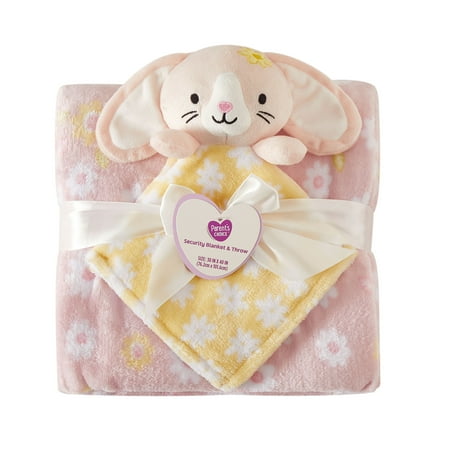Parent's Choice 2-Piece Bunny Lovie and Throw Set, Pink