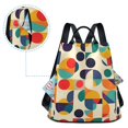 thumbnail image 5 of FORMRS Women's Travel Backpack Purse Anti-Theft Hidden Pockets Casual Shoulder Bag, Green Geometric, 5 of 7