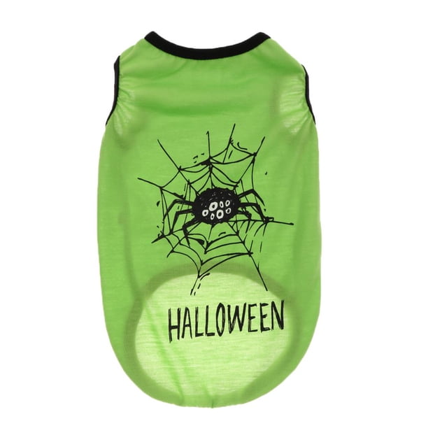 Festival de Halloween Mascota Ropa Poliéster Chaleco sin mangas Camiseta Ropa S verde Yuyangstore Chaleco de perro de mascota