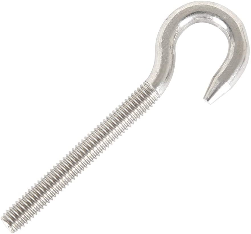 M12 Hook Screw Ring Hook 304 Stainless Steel High Hardness Steel Hook  Hanging Item Screw Hook For Hanging Chandeliers Crafts 2Pcs