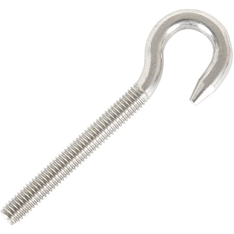M12 Hook Screw Ring Hook 304 Stainless Steel High Hardness Steel Hook  Hanging Item Screw Hook For Hanging Chandeliers Crafts 2Pcs 