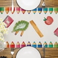 thumbnail image 4 of Back to School Decorations, Apples Colorful Crayons Table Runners 72 Inches Long Back to School Table Runner for Indoor Outdoor Classroom Decor Dining Table Party Decorations (13" x 72"), 4 of 6