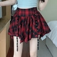 thumbnail image 4 of oqasdz Skirts for Women Casual Pleated Ruffled Flowy Elastic Waistband Skirts Irregular Design for Spring Fall Comfort Stylish Leisure Wear, 4 of 9