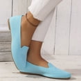 thumbnail image 6 of KIJBLAE Women's Plus Size Mesh Upper Low Cut Flats, Trendy Breathable Slip On Comfortable Casual Shoes for Spring Summer Sky Blue 40, 6 of 9