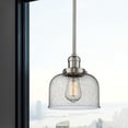 thumbnail image 3 of Innovations Lighting  Franklin Restoration Bell - 1 Light 8" Stem Hung Mini Pendant Clear/Brushed Satin Nickel, 3 of 3
