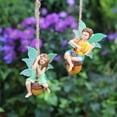 thumbnail image 2 of Juego de 2 estatuas de columpio de resina para jardín de hadas, de 5 cm a 7,2 cm, 2 of 2