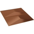 thumbnail image 6 of 19 5/8"W x 19 5/8"H Aberdeen EnduraWall Decorative 3D Wall Panel, Bright Coat Copper (Covers 2.67 Sq. Ft.), 6 of 6