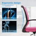 thumbnail image 4 of BestOffice Ergonomic Office Chair, Lumbar Support, Rolling Swivel for Women(Pink), 4 of 7