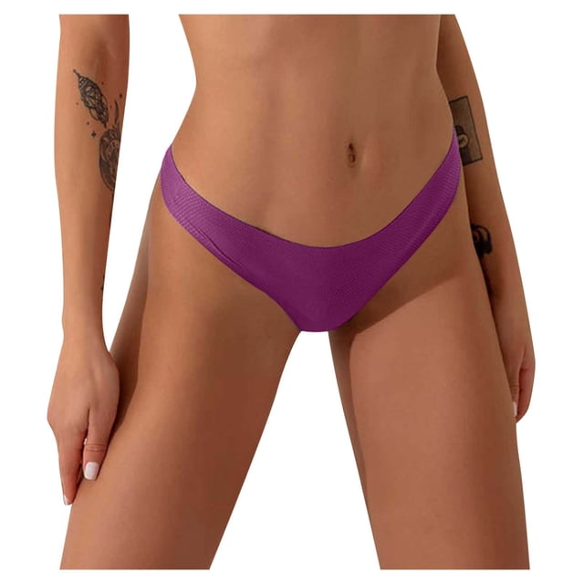Harpily 2025 Intimates Women's Fashion Basic Elastic Comfortable Clearance Solid Color Underwear