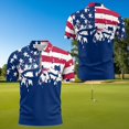 thumbnail image 4 of Aplkyhs American Flag Matching Couple Sport Shirts Couple Golf Matching Outfits Machine Washable Mens Hawaiian Shirt Quarter Zip Mens Shirts Casual for Golf Tennis Running Gym, 4 of 6