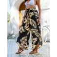 thumbnail image 2 of Bsubseach Fashion Women Wide Leg Slit Swim Cover Up Palazzo Beach Pants, 2 of 6