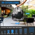 thumbnail image 2 of 30-33 Gallon Trash Bags Heavy Duty | 250 Count Bulk | Black Large Trash Bags 30+, 32 Gallon | Made in USA, 2 of 4