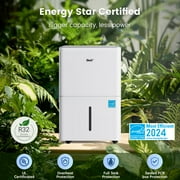 DuraComfort 50 Pint Dehumidifier for 4500 sq ft Basement & Large Rooms, Portable with Drain Hose, Powerful Humidity Control