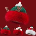 thumbnail image 6 of SwiftWear Christmas Beanie Hat, Plush Skull Hat Christmas Theme Winter Warm Cap Outdoor Hat Elk Style Headwear Party Gifts, 6 of 6
