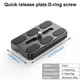 thumbnail image 1 of FQ70 Universal Quick Release Plate w 1/4 inch Screw For Tripod Ball Head Compatible With Arca Swiss Spec. QR DSLR Camera FQ70, 1 of 5