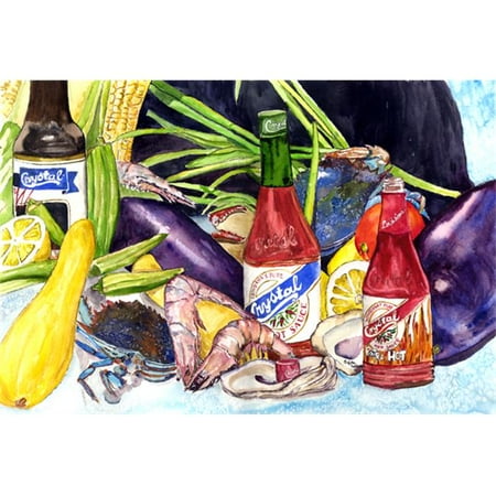 

Carolines Treasures 8637PLMT Crystal Hot Sauce With Seafood Fabric Placemat