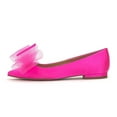 thumbnail image 4 of FSJ Women Chic Mesh Bowknot Ballet Shoes Pointed Toe Slip on Low Heel Flats Comfortable Prom Dance Shoes Size 16 Hot Pink, 4 of 4