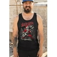 thumbnail image 4 of Sleigher World Tour Tank Top Santa Claus Skeleton Rock and Roll Legend Guitar Band Christmas Tree Xmas Men's Top, 4 of 7