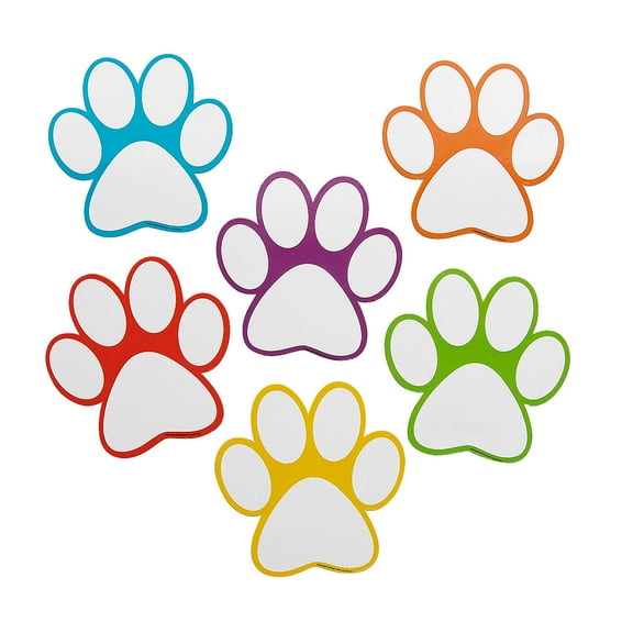 Paw Print Magnets, Stationery, Party Supplies, 12 Pieces