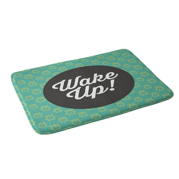 Society6 Allyson Johnson Wakey Wakey Bath Mat 34" x 21"