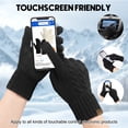 thumbnail image 2 of KOITHOT 2 Pairs Winter Gloves for Women Thick Lined Touch Screen Knit Warm Gloves for Cold Weather, 2 of 7