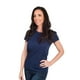 T-Shirt Agiato Basique Col Rond Bleu Marine pour Femmes – image 1 sur 2
