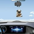 thumbnail image 4 of QHUDLV Pug Keychains, Lucky Piggy Car Ornament, Pug Acrylic Car Pendant for Home Backpack Holiday Decor, Car Mirror Ornament, 4 of 5