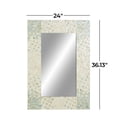 thumbnail image 5 of DecMode 24" x 36" Cream Handmade Mosaic Wall Mirror with Blue Corners, 5 of 15