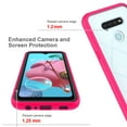 thumbnail image 4 of LG K51 Phone Case, LG Reflect (LM-K500) Case, [NOT FIT LG K50] Circlemalls Transparent Durable Hybrid Drop Protection Armor Rugged Protective Phone Cover - Pink, 4 of 5