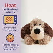 warmies 13” Brown Dog Stuffed Animal, Microwavable Heated Plushies and Weighted Soft Plush Toys