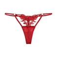 thumbnail image 2 of Elainilye Fashion Women's Panties Comfortable Loose Lace Funny Underpants Casual Thong Panties Bikini Underwear,Red, 2 of 4