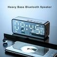 thumbnail image 3 of Reloj despertador de mesa Toystoory pantalla grande altavoz con reducción de ruido compatible con Bluetooth color blanco, 3 of 6